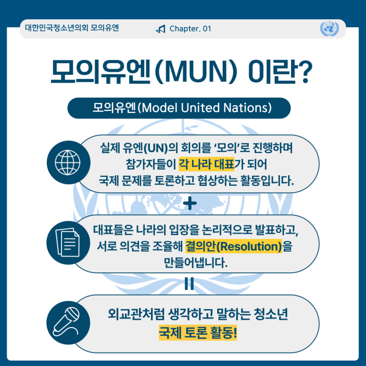 대한민국청소년의회 모의UN 