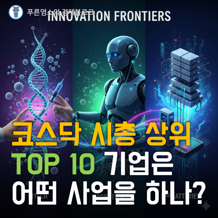  코스닥 시총 순위 1위 ~ 10위 기업은 어떤 사업을 하나?