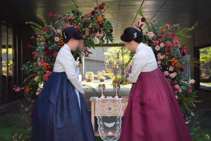  종로 가성비 혼주한복 자매주단 야외결혼식 본식 후기 50대 젊은 혼주