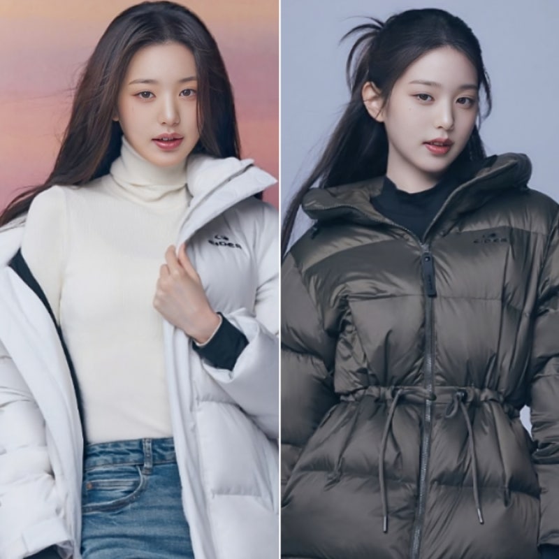 아이더 구스롱패딩 다운 여성 장원영