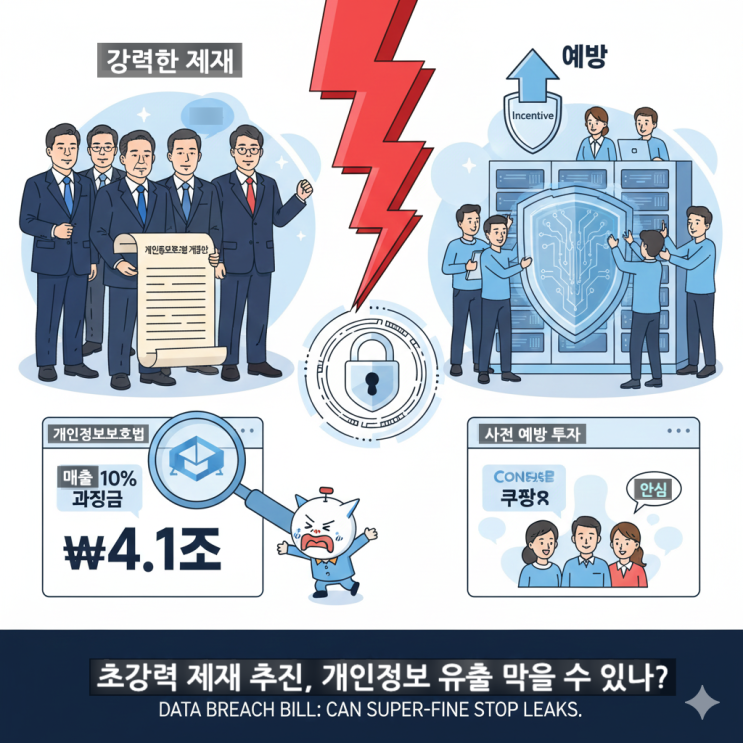 매출 10% <b>과징금</b> 추진: '초강력 제재'가 개인정보 유출을 막을... 