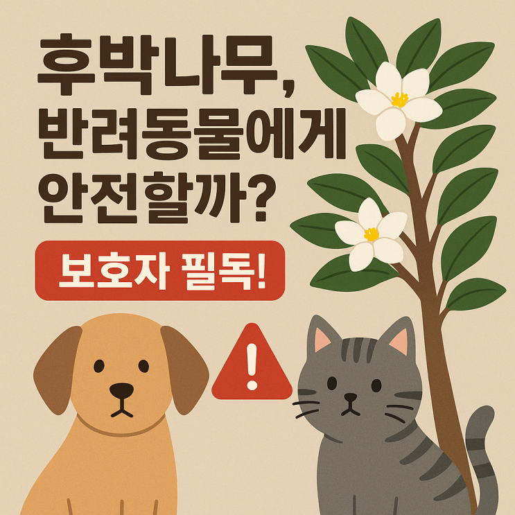  후박나무와 반려동물: 고양이·강아지에게 안전한가?