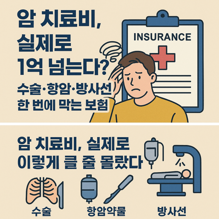  현실적인 암치료비, 진단비로는 턱 없이 부족합니다.