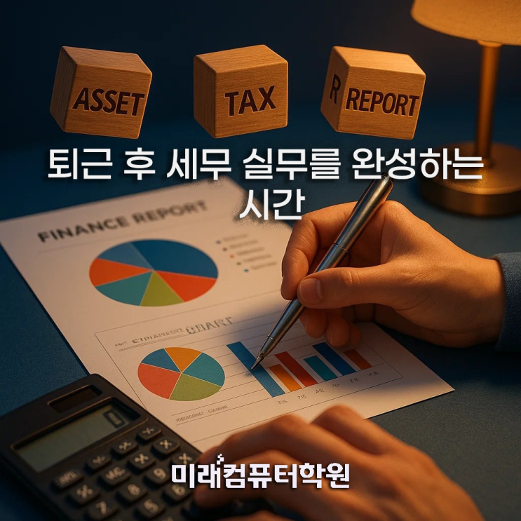  부산회계학원-전산세무 2급, 이렇게 쉬웠어? 세무실무까지 잡는 야간 국비지원 핵심과정!