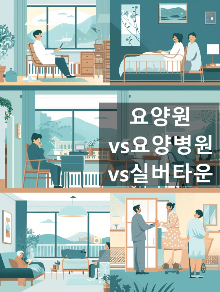 요양원, 요양병원, 실버타운 정부지원, 상황별 장단점 비교정리