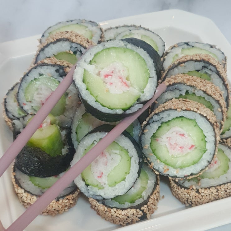  통오이 크래미 김밥레시피 편스토랑 버전으로 만드는 초간단 김밥 만드는 법