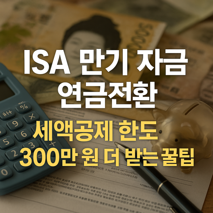  ISA 만기 자금 연금전환, 세액공제 한도 300만 원 더 받는 꿀팁 (해지 후 재가입 전략)