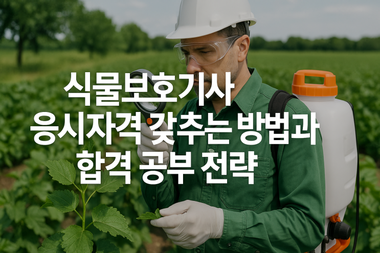  식물보호기사 응시자격 갖추는 방법과 합격 공부 전략(필기·실기 과목별 준비법)