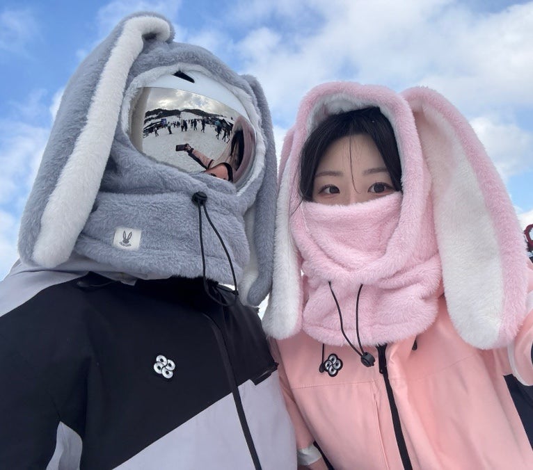 따뜻+귀욤 스키장 스노우보드 헬멧 커버- 토끼 바라클라바 내돈내산 후기