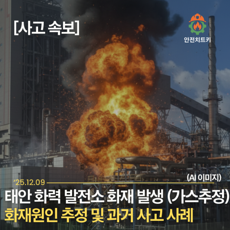  [폭발] 태안화력발전소 가스폭발 추정,반복되는 산업재해의 노후발전소 (고 김용균 사망)