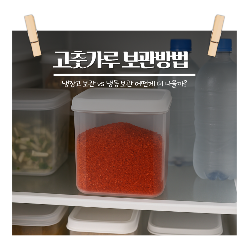 고추가루보관법 냉동보관 vs 냉장보관