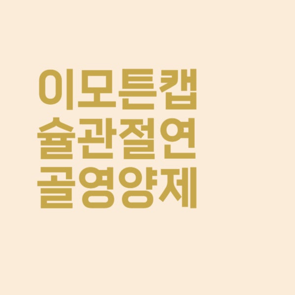  이모튼캡슐은 어떤 성분의 관절 연골 영양제인가요?