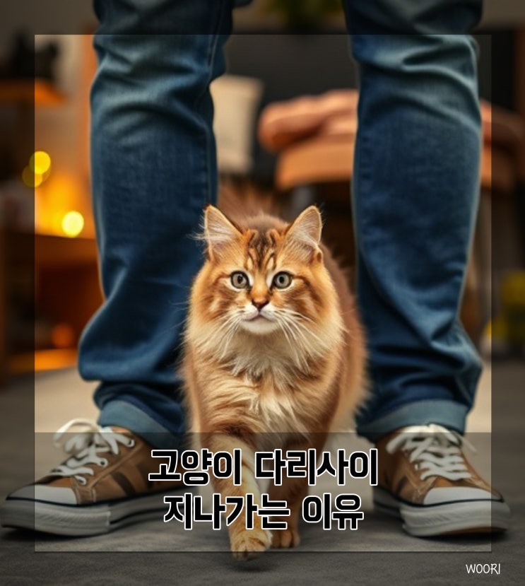  고양이 부비부비 다리사이 지나가는 이유