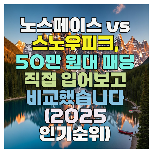  노스페이스 vs 스노우피크, 50만 원대 패딩 직접 입어보고 비교했습니다 (2025 인기순위)