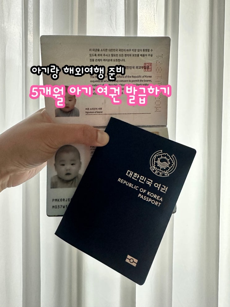  아기랑 해외여행 준비, 5개월 아기 여권 발급 후기(여권 사진 규정, 비용)