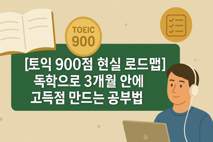  [토익 900점 현실 로드맵] 독학으로 3개월 안에 고득점 만드는 공부법