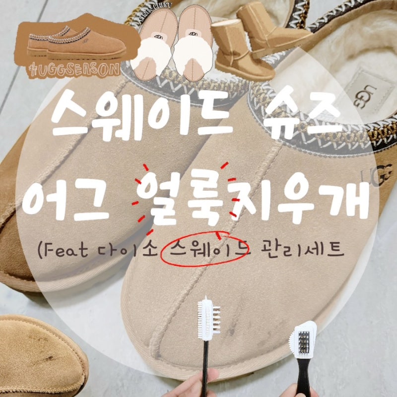 어그 얼룩지우개 다이소 스웨이드 슈즈 관리세트 2회 사용 후기