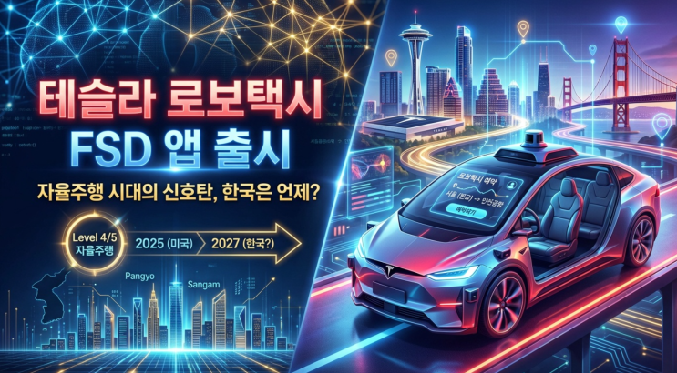  [테슬라 로보택시] FSD 앱 출시, 자율주행 시대의 신호탄? 한국은 언제쯤 가능할까 (2025년 12월 최신 분석)