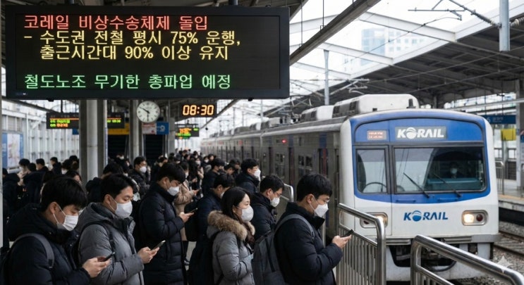   [속보] 내일(11일)부터 철도노조 무기한 총파업... 출근길 지하철 운행 비상!