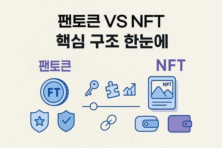  팬토큰 vs NFT 굿즈 소유권·유틸리티·가격 형성 차이, 표로 한 번에 정리