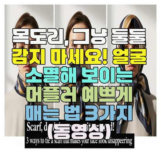  목도리, 그냥 둘둘 감지 마세요! 얼굴 소멸해 보이는 머플러 예쁘게 매는 법 3가지 (동영상)