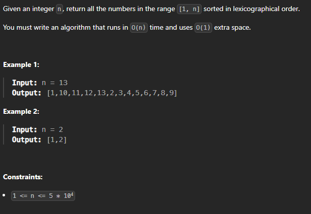  JAVA_LeetCode 386_Lexicographical Numbers