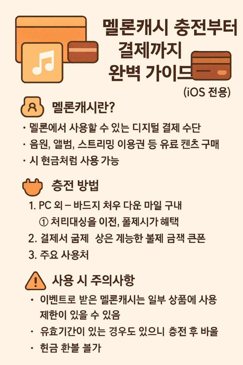 “멜론캐시 충전부터 결제까지 완벽 가이드”