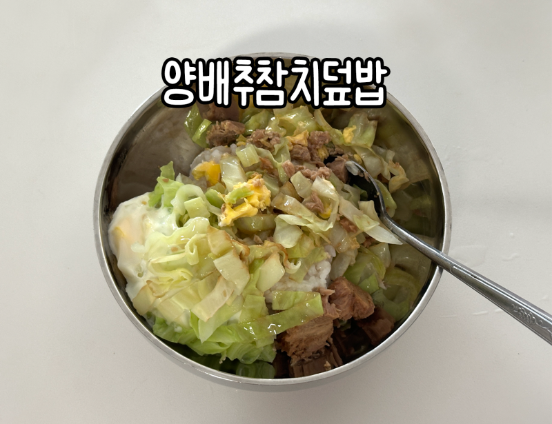 규현 양배추참치덮밥 전자레인지 요리 간단 다이어트레시피