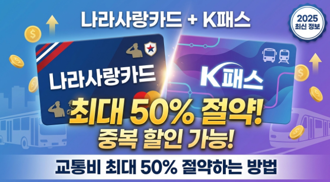  [교통비 절약] 나라사랑카드 + K패스 중복 할인? 50% 아끼는 꿀조합 정리 (feat. 안드로이드 필수)