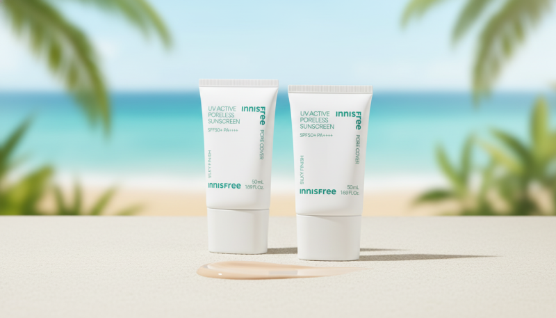 이니스프리 선크림 유브이 액티브 포어리스 선스크린 SPF50+ PA4+ 50ml 더블구성 2개