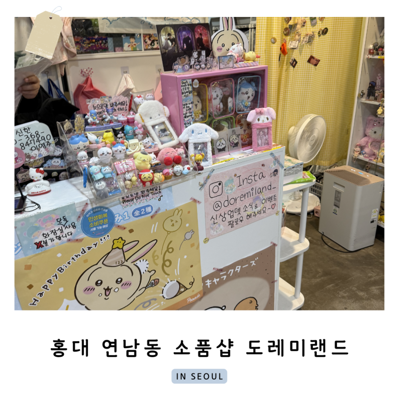 홍대 연남동 소품샵 치이카와 산리오 다마고치 도레미랜드