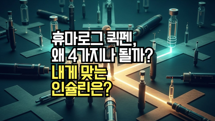 휴마로그 퀵펜, 믹스25, 맥스! 복잡한 인슐린 제형 선택 고민과 안전한 부작용 대처법