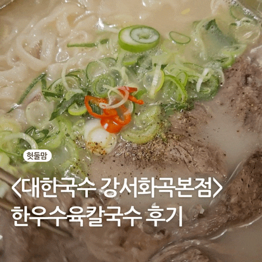  대한국수 강서구청 맛집 후기 (한우수육칼국수 추천해)