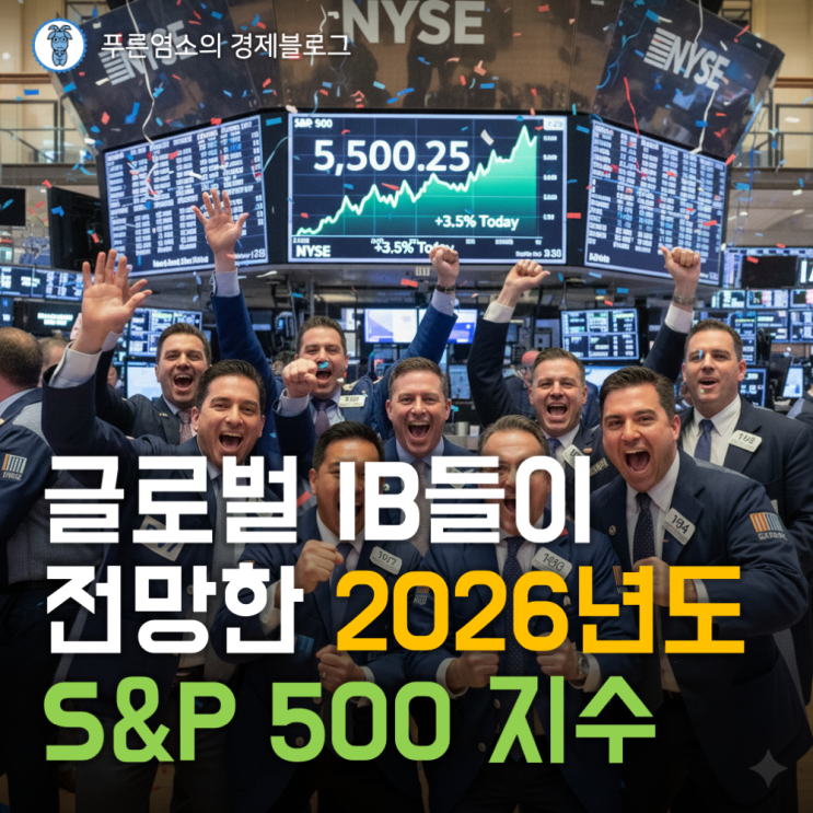  글로벌 투자은행들이 전망한 2026년도 S&P 500 예상 지수