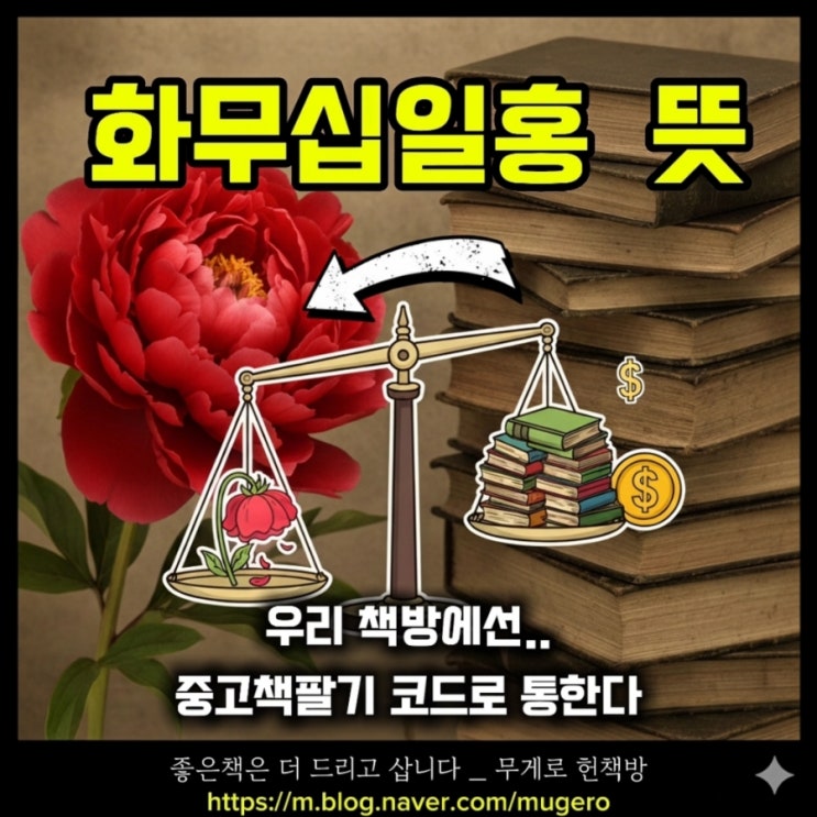   화무십일홍(花無十日紅) 뜻  권불십년 [정치/경제/인생 모두 관통] 헌책팔기, 중고책팔기로 유쾌하게 풍자하는 법!