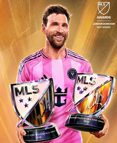 리오넬 <b>메시</b>, <b>MLS</b> 역사 새로 썼다…2년 연속 <b>MVP</b>·득점왕·<b>MVP</b>... 