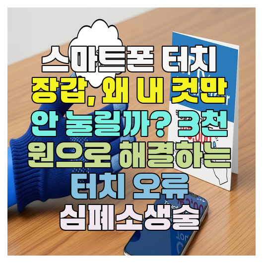  스마트폰 터치 장갑, 왜 내 것만 안 눌릴까? 3천 원으로 해결하는 터치 오류 심폐소생술