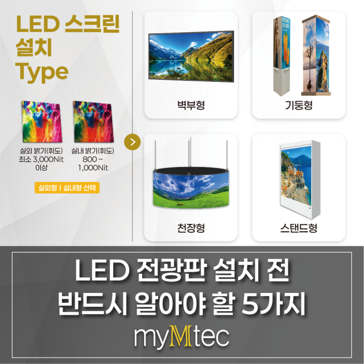 환경별 LED 전광판 선택 기준 완벽 정리(실내용·실외용 공통 비교 가이드)