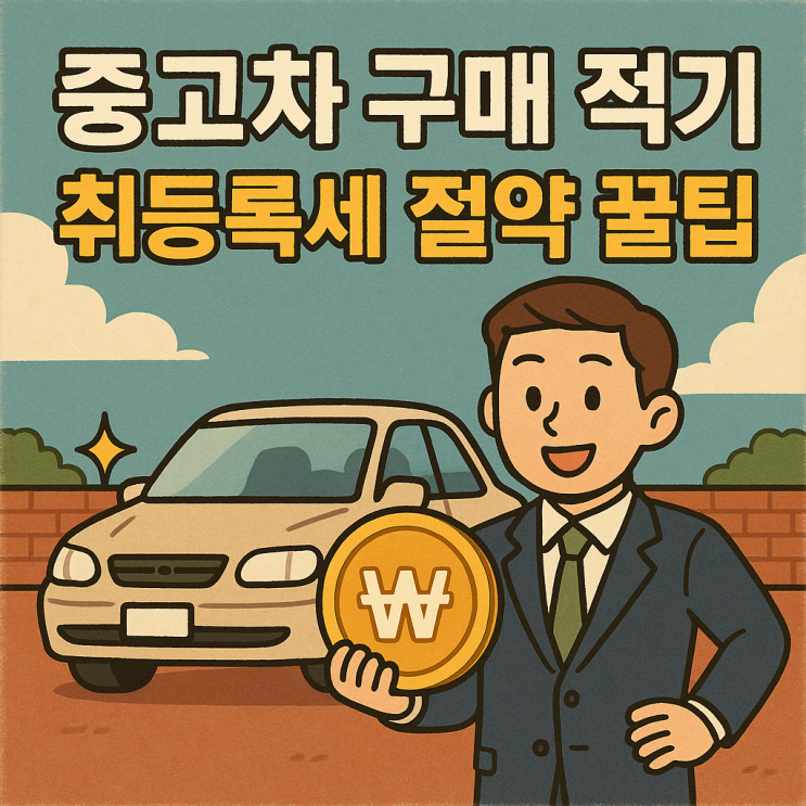 중고차 구매 적기, 12월에 사고 1월에 등록하면 생기는 일 (취등록세 절약 꿀팁)