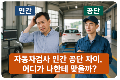 자동차검사 민간 공단 차이, 어디가 나한테 맞을까?