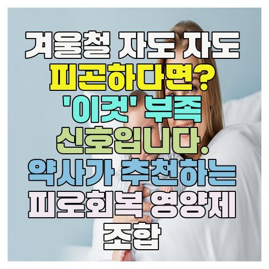  겨울철 자도 자도 피곤하다면? '이것' 부족 신호입니다. 약사가 추천하는 피로회복 영양제 조합
