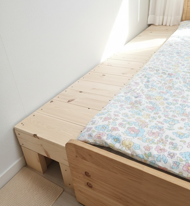  연장침대 설치했더니 수면 스트레스가 사라졌어요