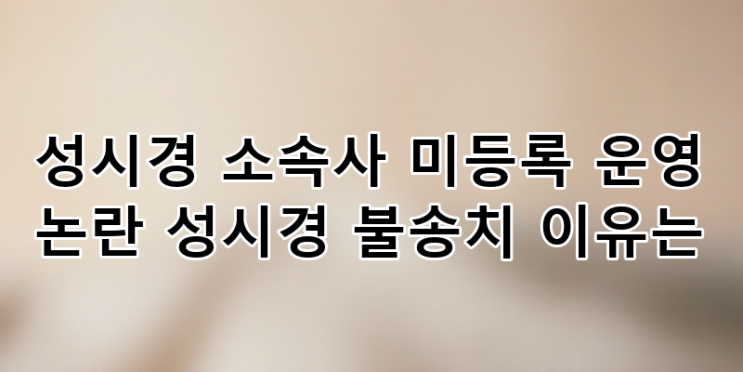 <b>성시경</b> <b>미등록</b> 소속사 운영 논란, 결국 '불송치' 배경은? 규정... 