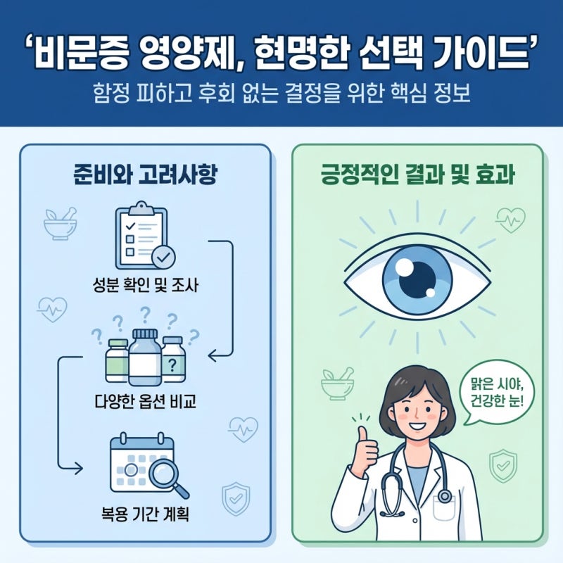 비문증영양제, 섣부른 선택은 금물! 입문자가 피해야 할 함정들