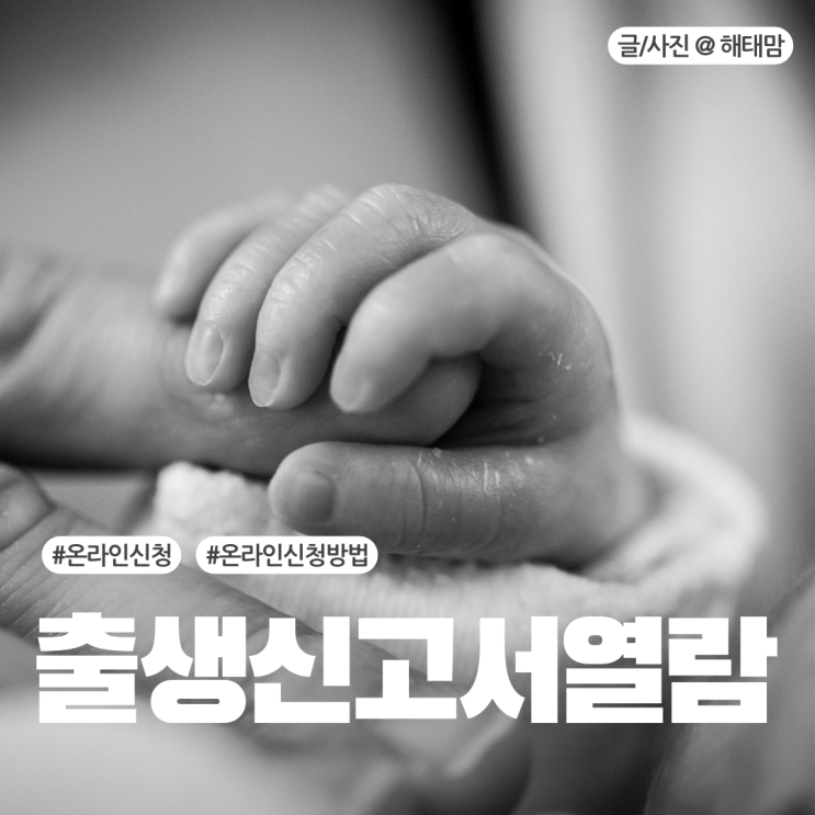  출생신고서 열람 방법 온라인 신청후기