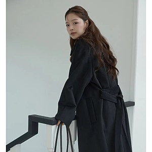 클래식한 발마칸 코트 코디,발마칸 후드 코트 추천,스파오 벨티드 발마칸 코트 SPJWF4VW01