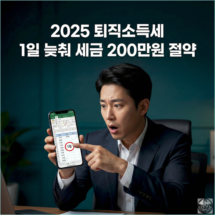  퇴직소득세 계산 방법 근속연수 1일 차이로 세금 폭탄 피하는 엑셀 공식