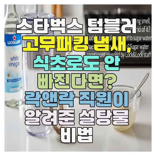  스타벅스 텀블러 고무패킹 냄새, 식초로도 안 빠진다면? 락앤락 직원이 알려준 설탕물 비법