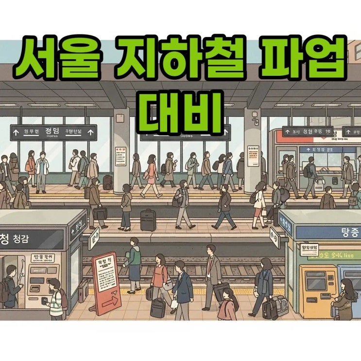 <b>서울 지하철 파업</b>: 시간표와 현명한 출퇴근 대비책!