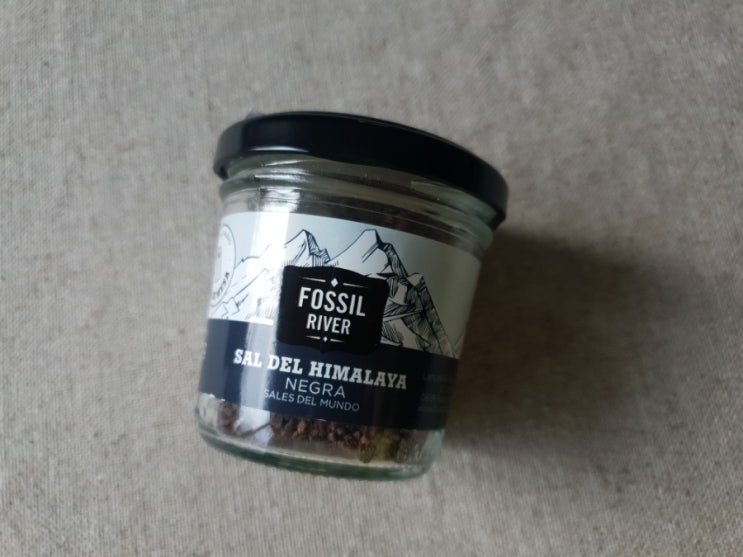 Fossil River 히말라야 블랙 솔트, 유황 소금